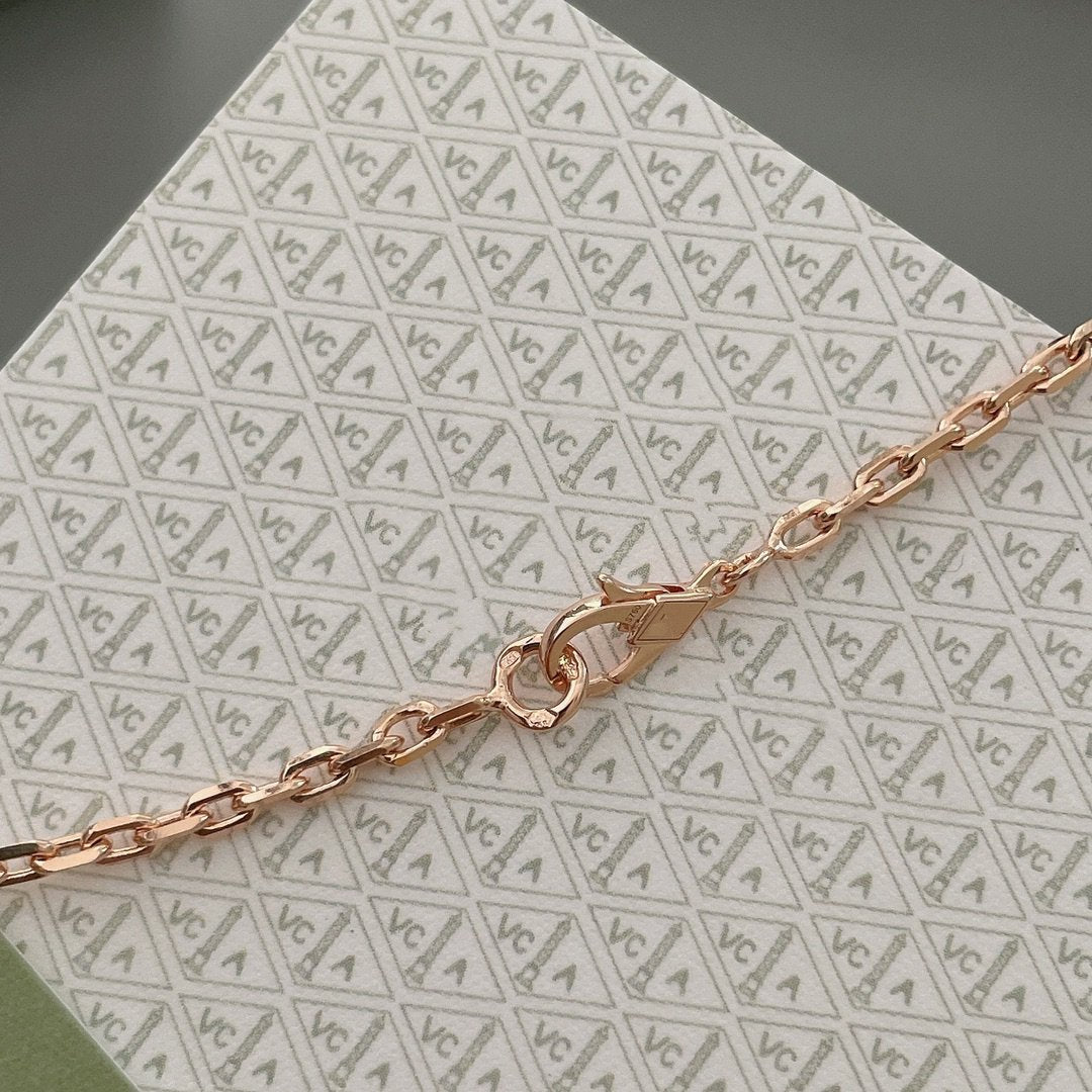 [Elite]LUCKY SPRING 15 MOTIFS ROSE GOLD NECKLACE