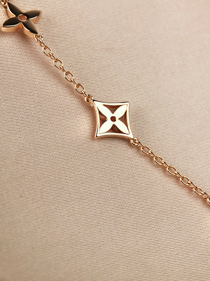 [Elite]STAR AND SUN 7 MOTIFS GOLD BRACELET
