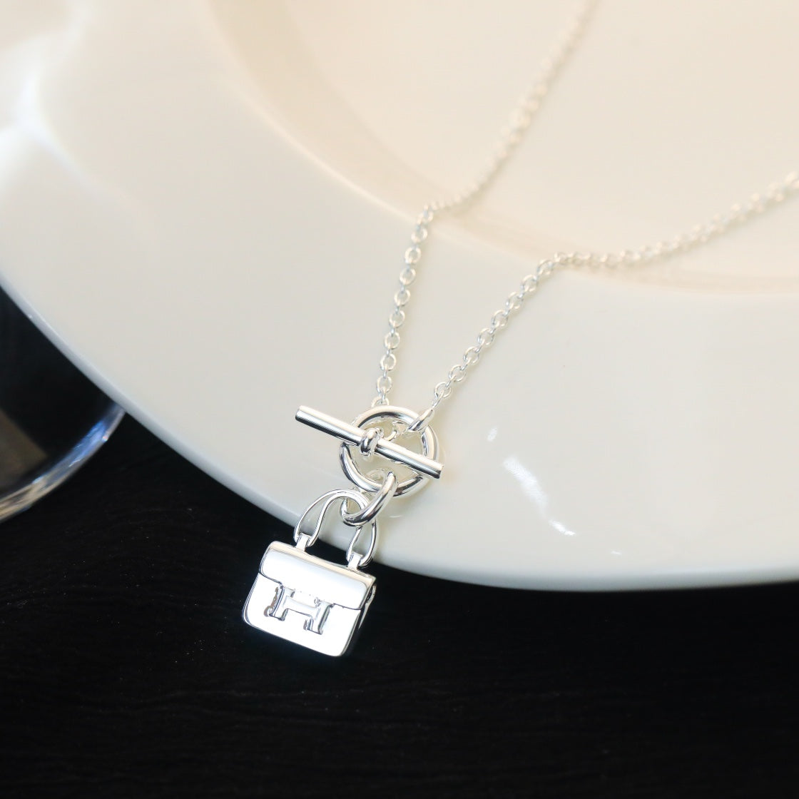 [Elite]POP H PEDANT SILVER NECKLACE