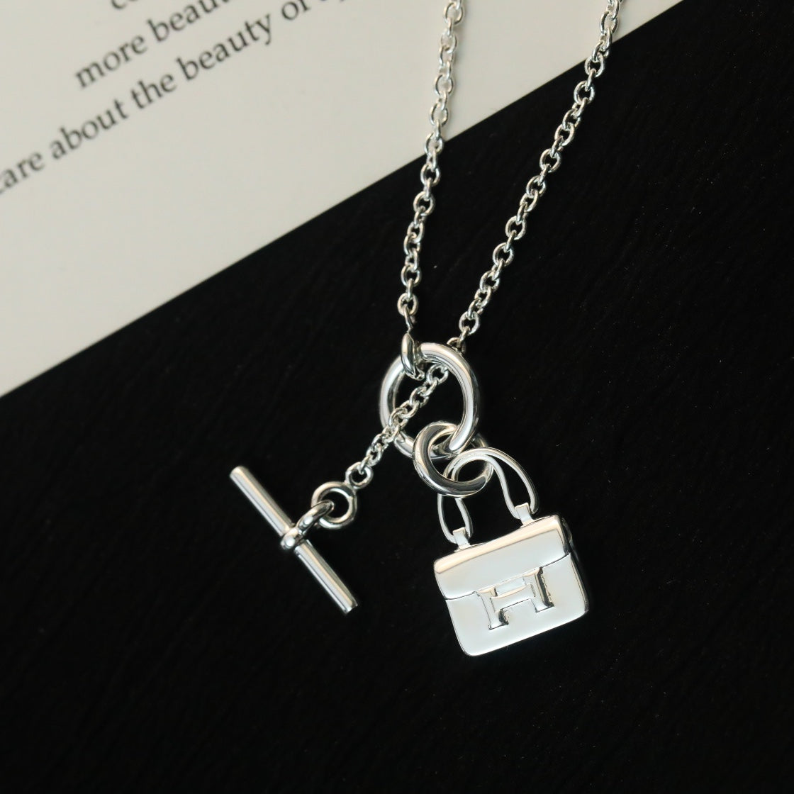 [Elite]POP H PEDANT SILVER NECKLACE