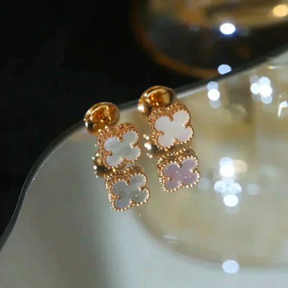 [Elite]CLOVER MINI 9.5MM WHITE MOP EARRINGS