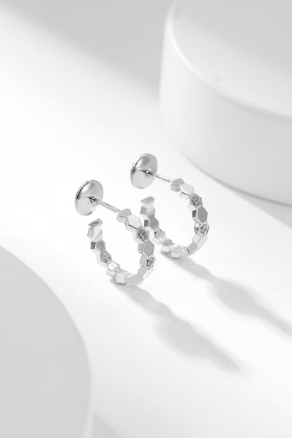 [Elite]BEE LOVE DIAMOND HOOP EARRINGS