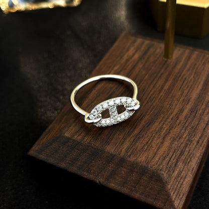 [Elite]RONDE SMALL SILVER DIAMOND RING