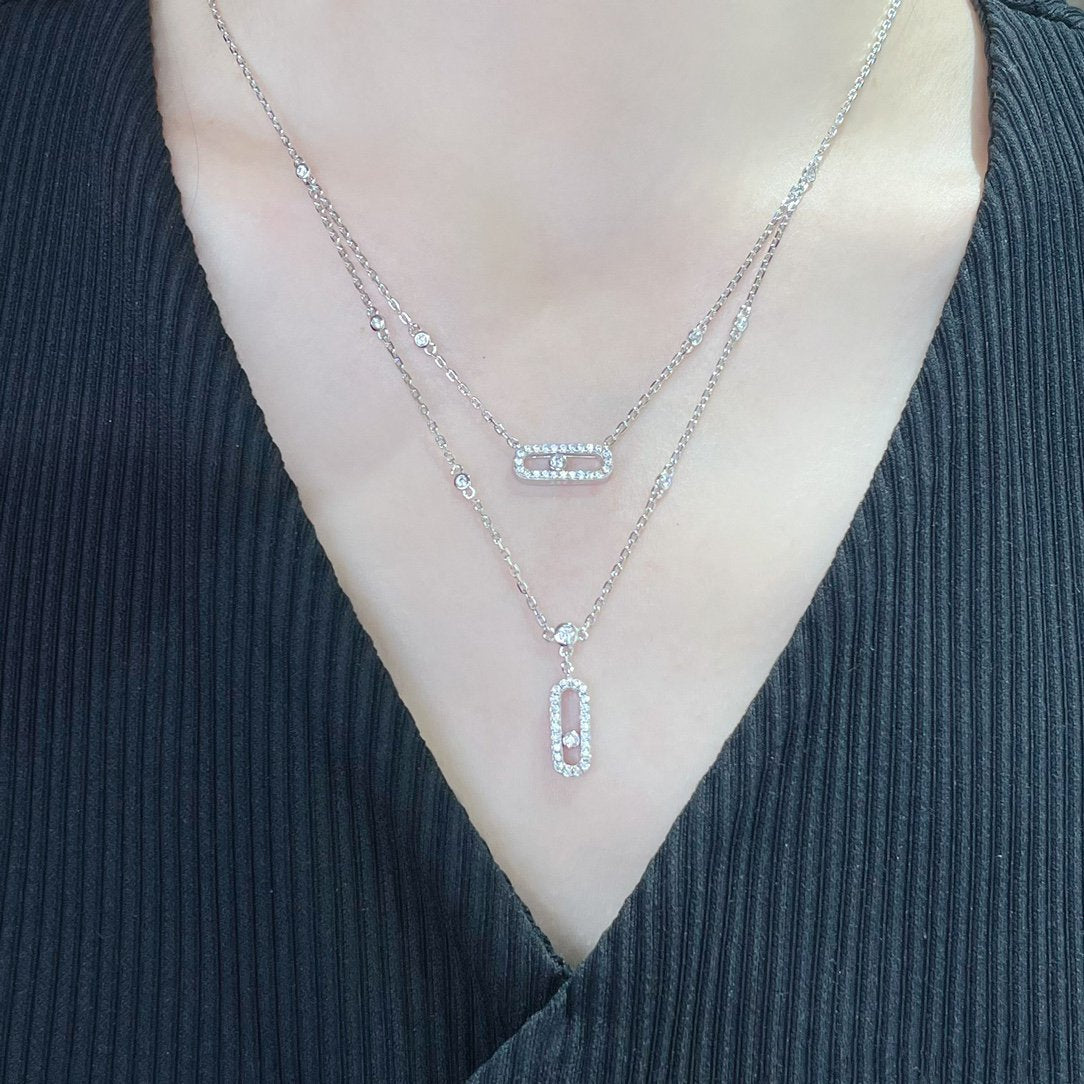 [Elite]MOVE 2 ROW DIAMOND NECKLACE