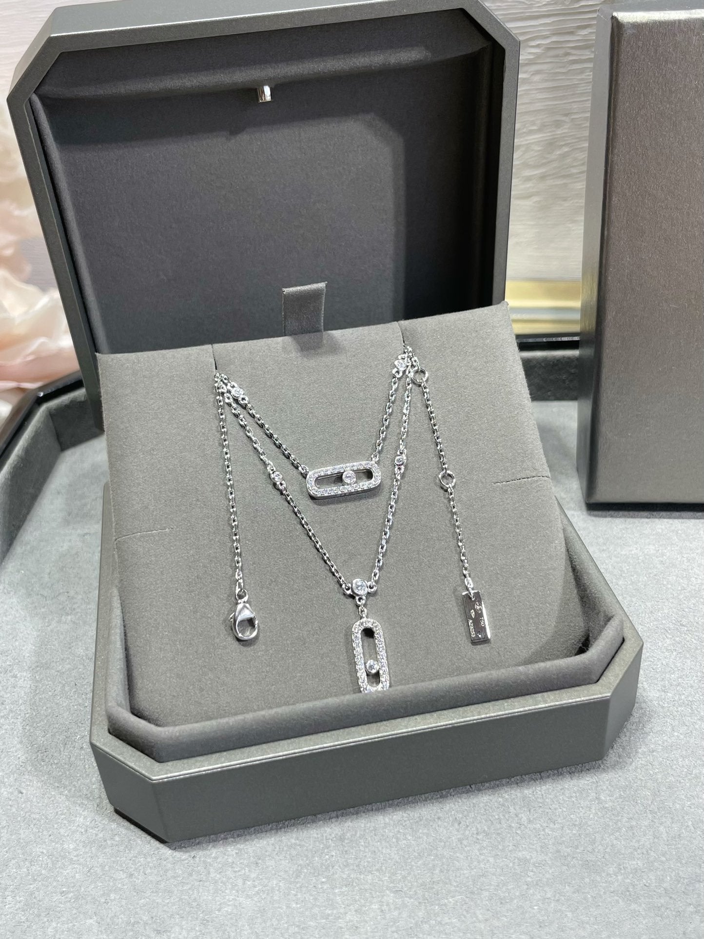 [Elite]MOVE 2 ROW DIAMOND NECKLACE