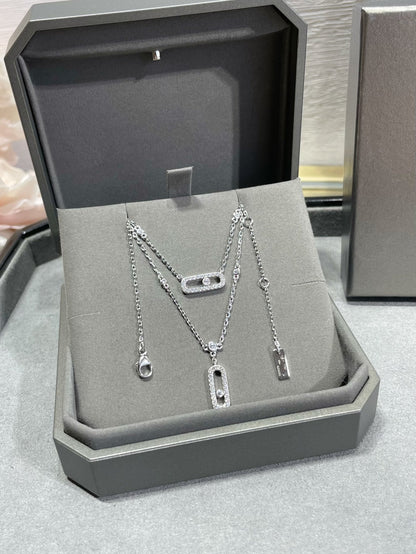 [Elite]MOVE 2 ROW DIAMOND NECKLACE