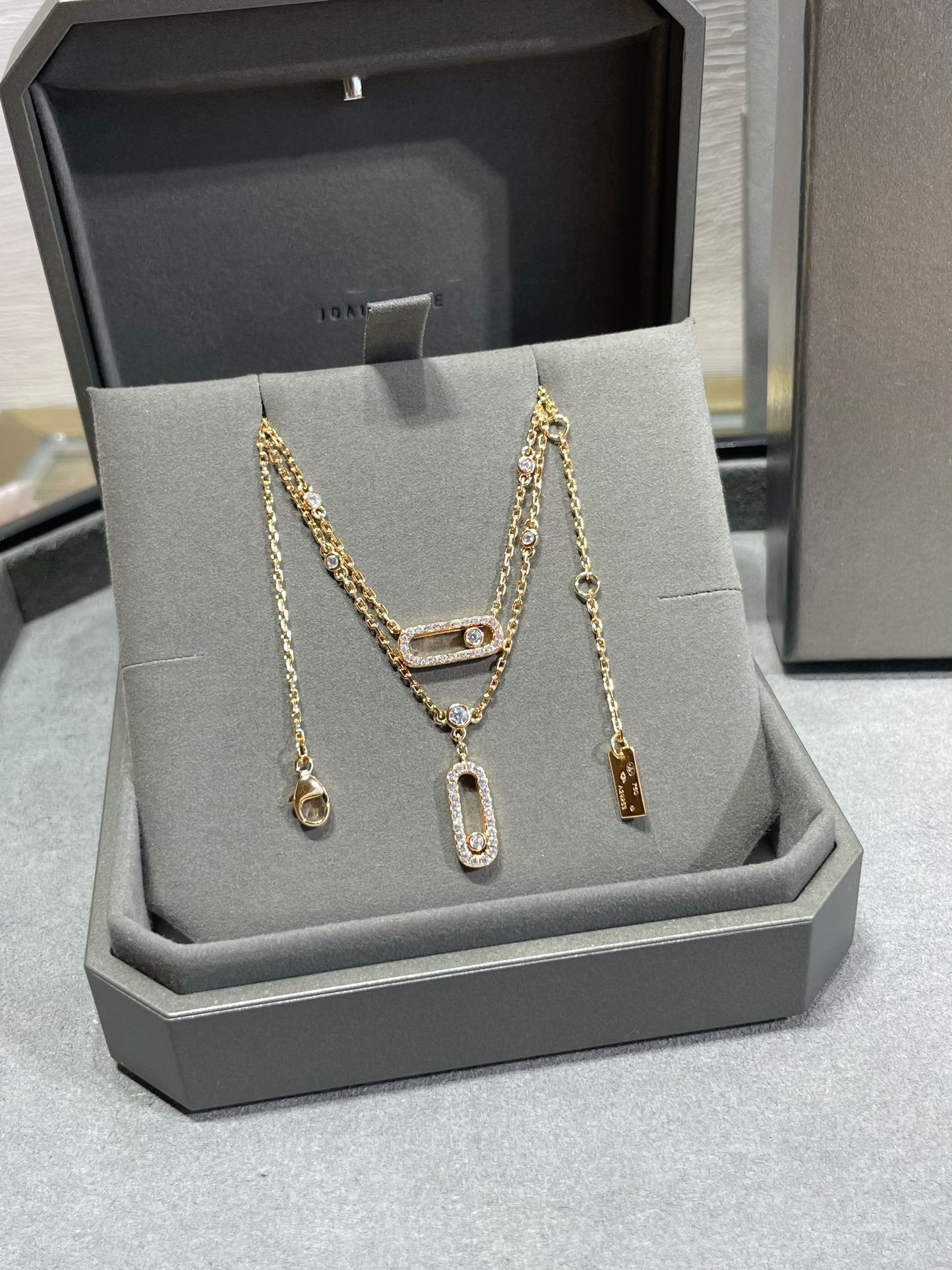 [Elite]MOVE 2 ROW DIAMOND NECKLACE