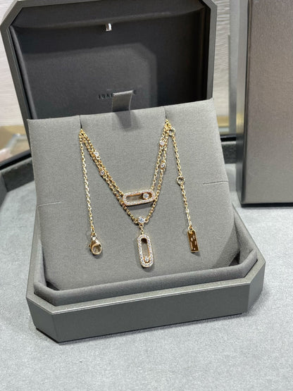 [Elite]MOVE 2 ROW DIAMOND NECKLACE