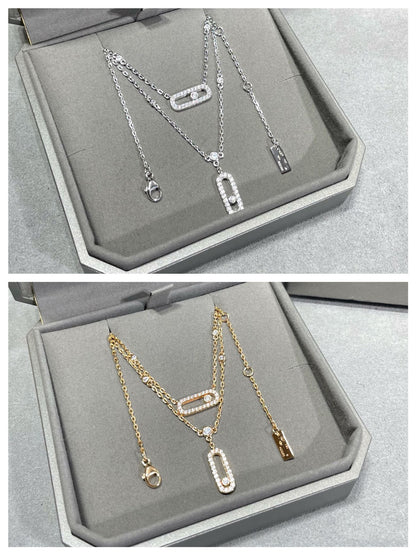 [Elite]MOVE 2 ROW DIAMOND NECKLACE