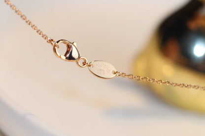 [Elite]JEUX MALACHITE 1 DIAMOND PINK GOLD NECKLACE