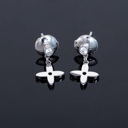 [Elite]VIDYLLE SILVER DIAMOND MINI DROP EARRINGS