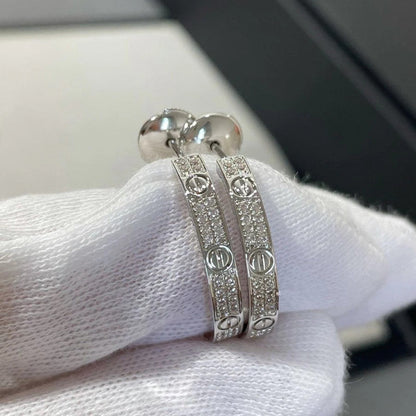 [Elite]LOVE EARRINGS 3.6MM DIAMOND PAVED