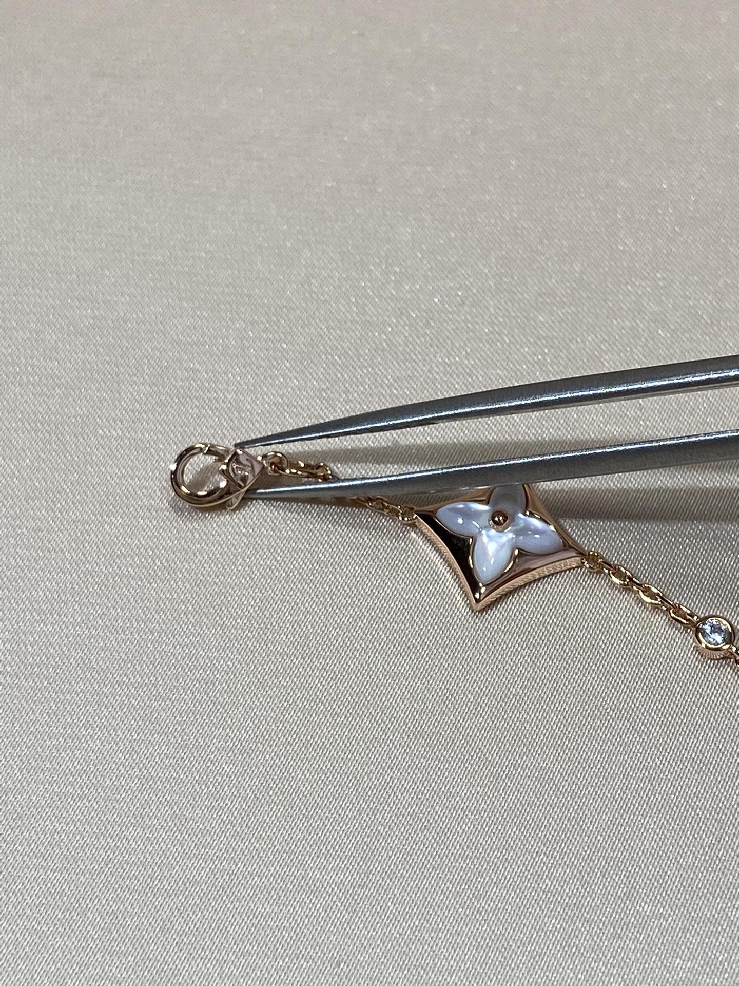 [Elite]STAR 4 MOTIF MOP DIAMOND PINK GOLD BRACELET