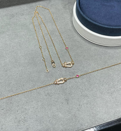 [Elite]FORCE 10 DIAMOND PINK GOLD NECKLACE