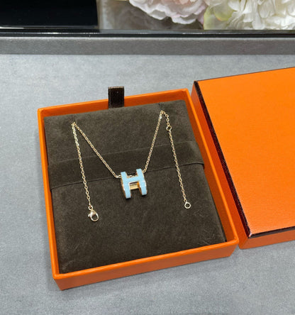 [Elite]POP H SKY BLUE NECKLACE