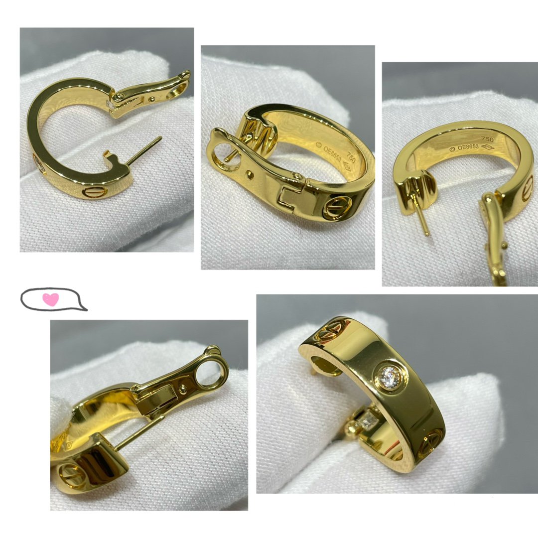 [Elite]LOVE 5.5MM 1 DIAMOND EARRINGS