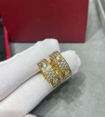 [Elite]LOVE 5.5MM DIAMOND PAVED EARRINGS