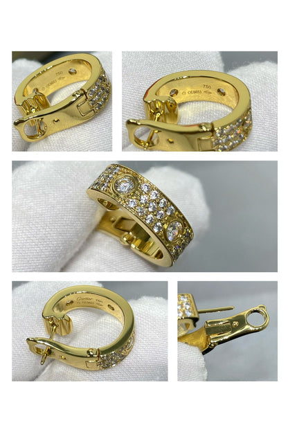[Elite]LOVE 5.5MM DIAMOND PAVED EARRINGS