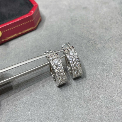 [Elite]LOVE 5.5MM DIAMOND PAVED EARRINGS