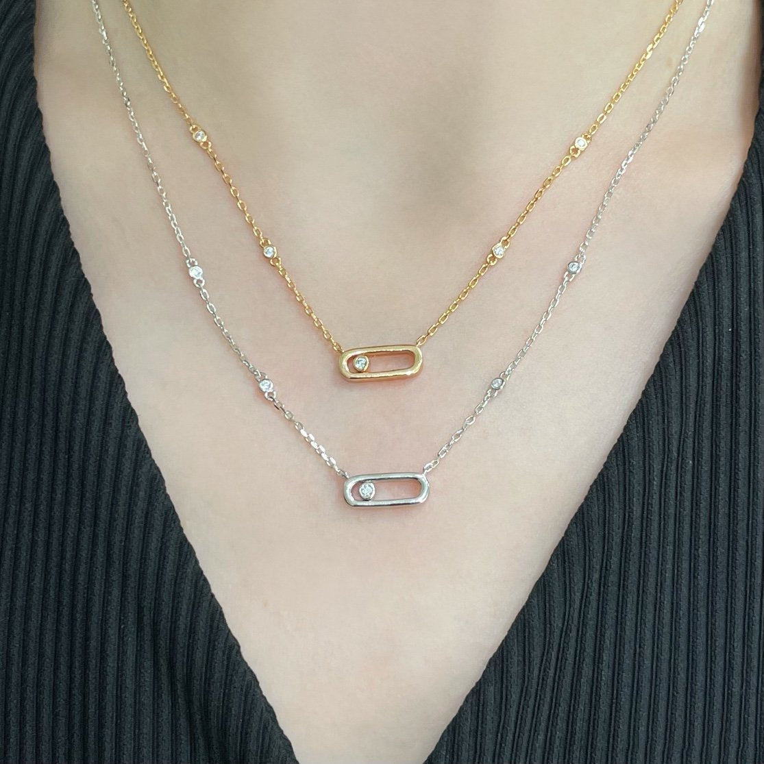 [Elite]MOVE UNO DIAMOND NECKLACE