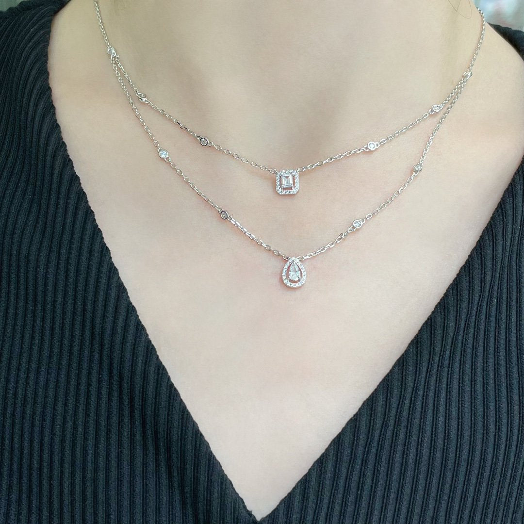 [Elite]MY TWIN 2 ROW DIAMOND NECKLACE