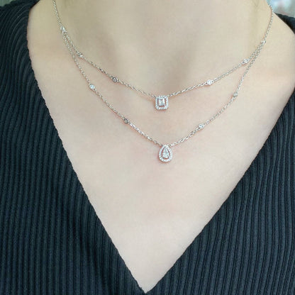 [Elite]MY TWIN 2 ROW DIAMOND NECKLACE