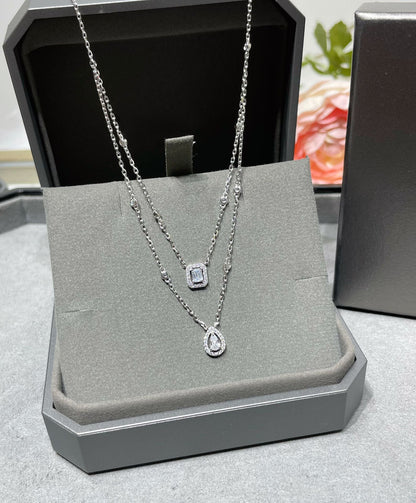[Elite]MY TWIN 2 ROW DIAMOND NECKLACE