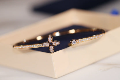 [Elite]IDYLLE GOLD OPEN BRACELET DIAMOND PAVED