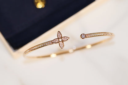 [Elite]IDYLLE GOLD OPEN BRACELET DIAMOND PAVED