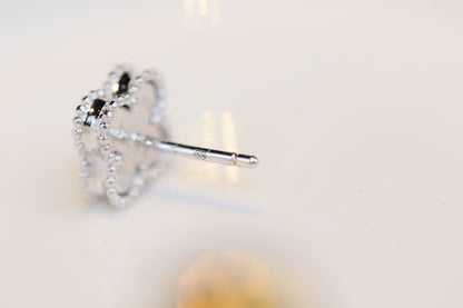[Elite]CLOVER MINI TURQUOISE SILVER STUD EARRINGS