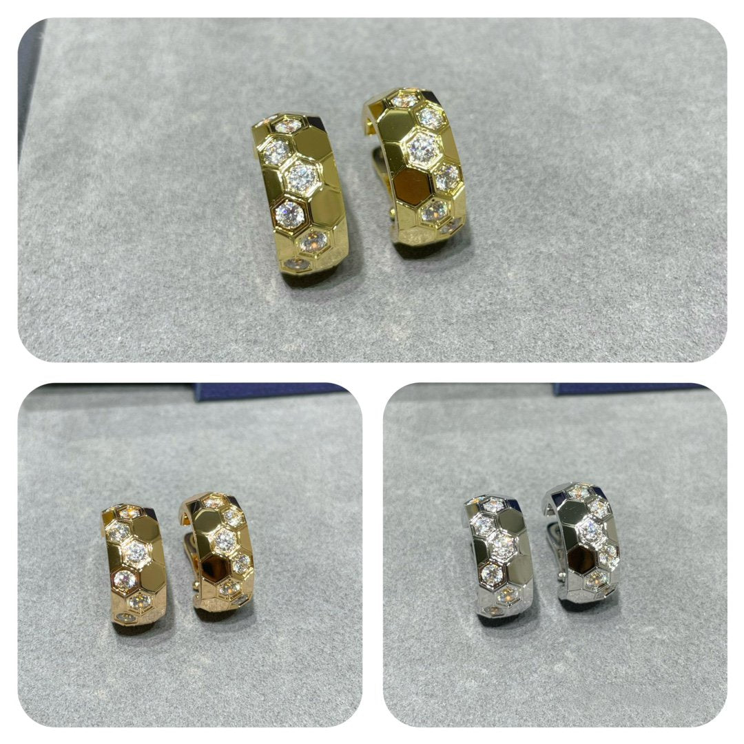 [Elite]BEE LOVE DIAMOND HOOP EARRINGS