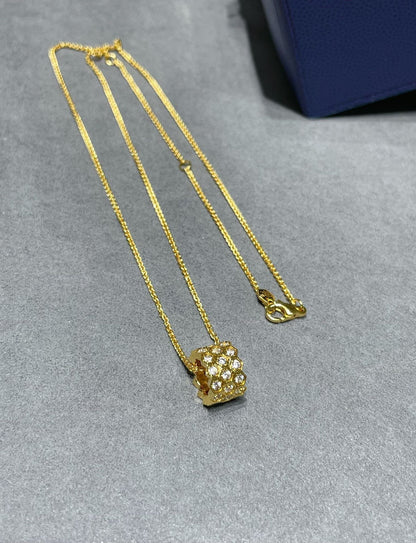 [Elite]BEE LOVE DIAMOND PAVED 3 ROW NECKLACE