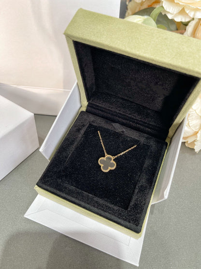 [Elite]CLOVER ROCK CRYSTAL ROSE GOLD NECKLACE