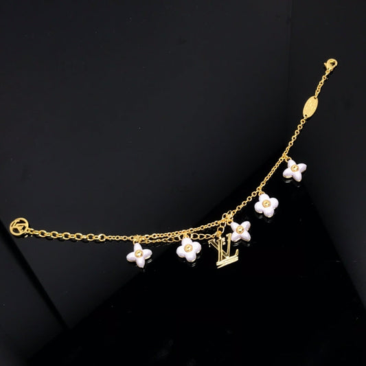[Elite]LOGO 6 MOTIF STAR AND SUN GOLD BRACELET