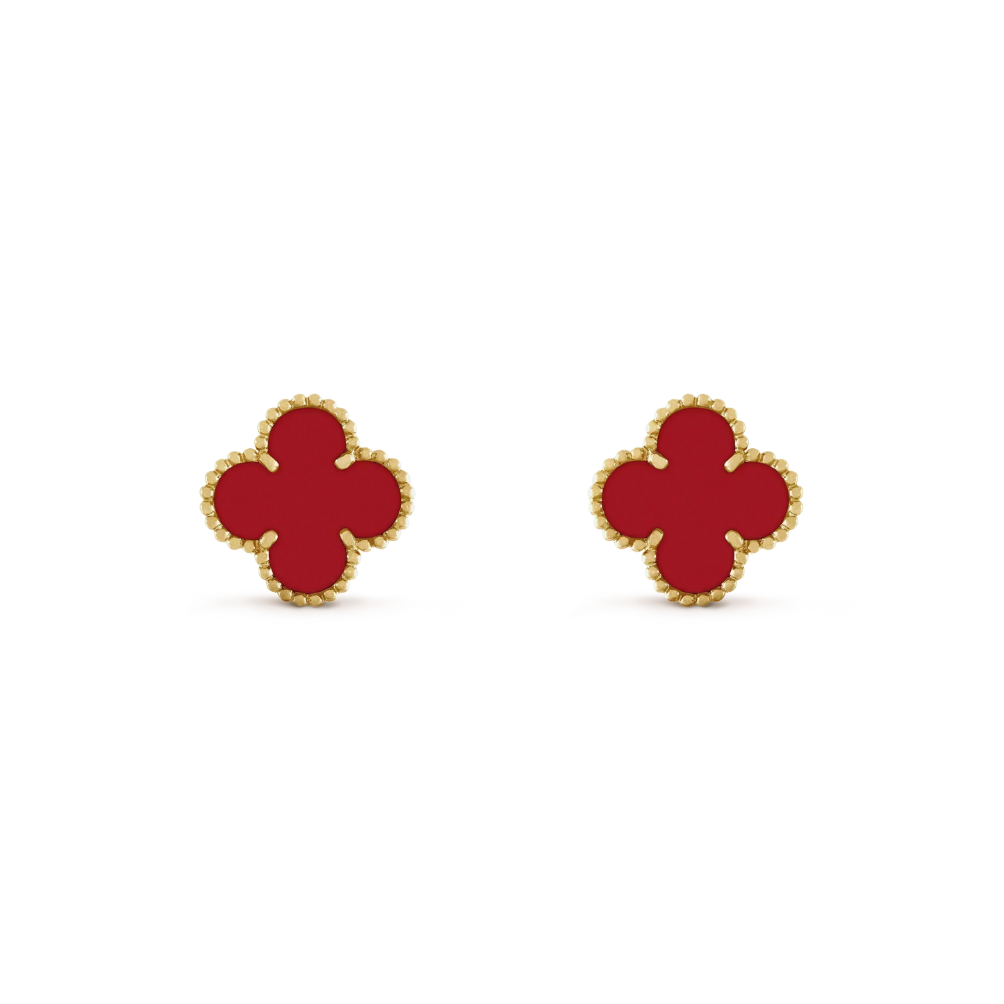 [Elite]CLOVER MINI 9.5MM CARNELIAN EARRINGS