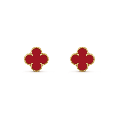 [Elite]CLOVER MINI 9.5MM CARNELIAN EARRINGS