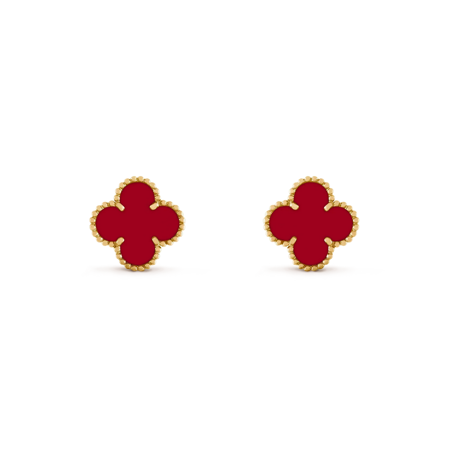 [Elite]CLOVER MEDIUM 1 MOTIFS CARNELIAN  EARRINGS
