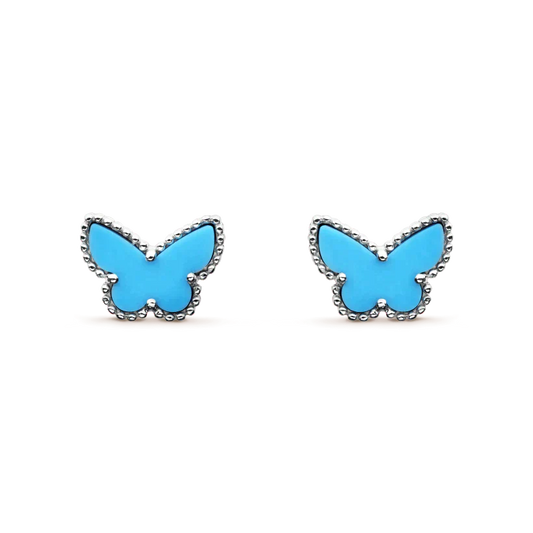 [Elite]BUTTERFLY TURQUOISE EARRINGS SILVER