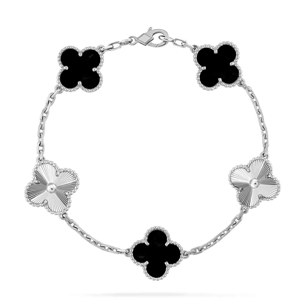[Elite] CLOVER 5 MOTIF ONYXS BRACELET COLLECTION