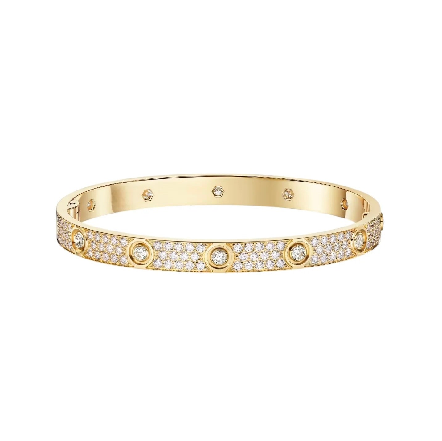 [Elite]LOVE BRACELET 6.1MM DIAMOND-PAVED 10 BIG DIAMONDS