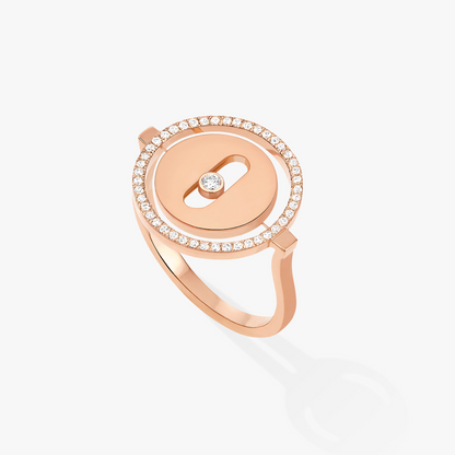 [Elite]LUCKY MOVE PINK GOLD DIAMOND RING