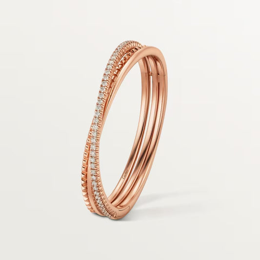 [Elite]ETINCELLE HALF-PAVED DIAMOND BRACELET