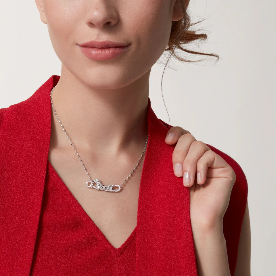 [Elite]PANTHERE PAVED DIAMOND NECKLACE