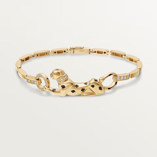 [Elite]PANTHERE HALF DIAMOND ON CHAIN BRACELET