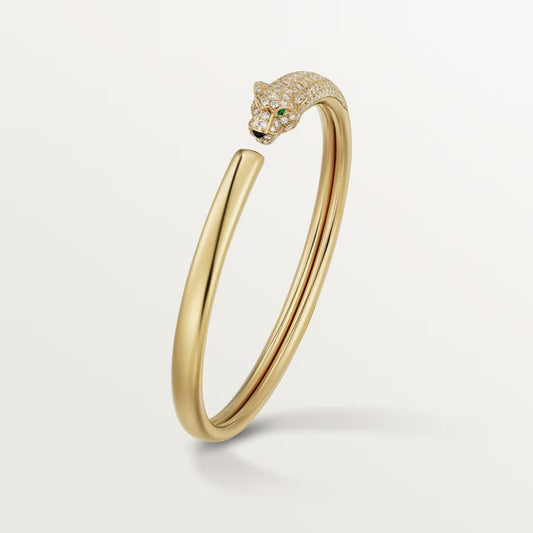 [Elite]PANTHERE HALF DIAMOND OPEN BRACELET