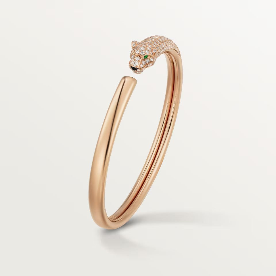 [Elite]PANTHERE HALF DIAMOND OPEN BRACELET