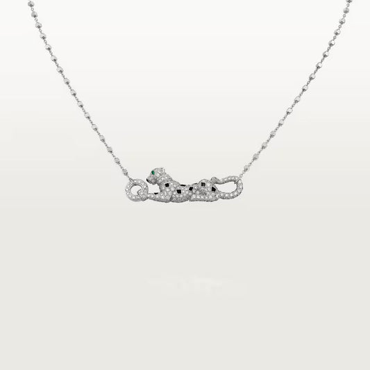 [Elite]PANTHERE PAVED DIAMOND NECKLACE