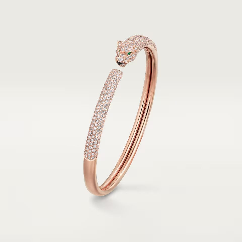 [Elite]PANTHERE FULL DIAMOND OPEN BRACELET