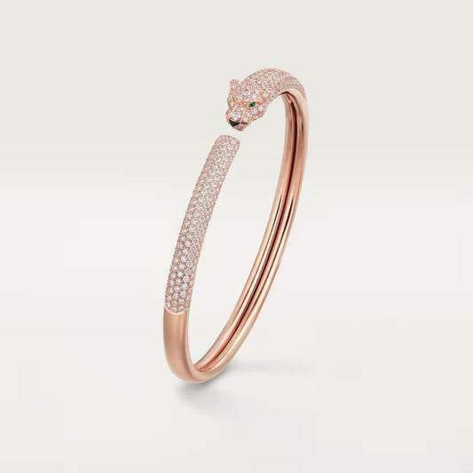 [Elite]PANTHERE FULL DIAMOND OPEN BRACELET
