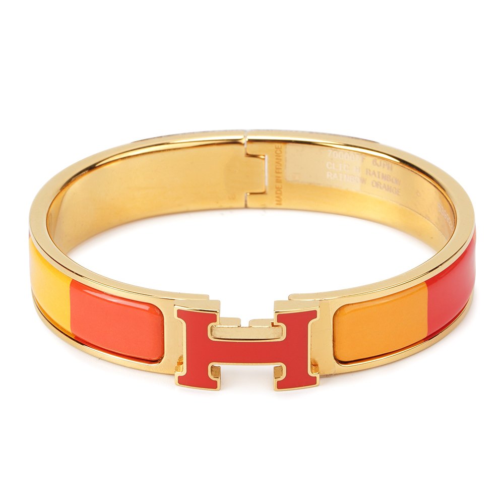 [Elite]H BRACELET ORANGE RAINBOW CERAMIC